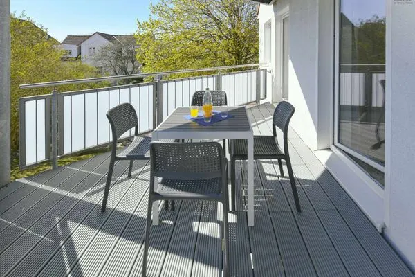 Balkon Haus am Dorfbrunnen Ferienwohnung Möwe