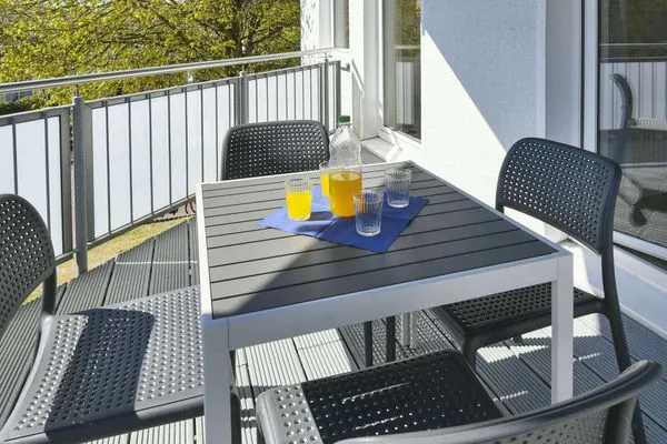 Balkon Haus am Dorfbrunnen Ferienwohnung Möwe