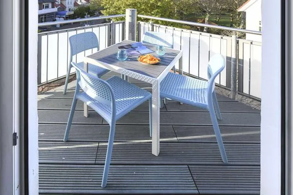 Balkon Haus am Dorfbrunnen Ferienwohnung Meer