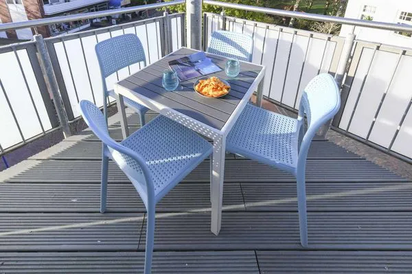 Balkon Haus am Dorfbrunnen Ferienwohnung Meer