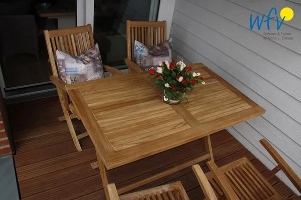 Balkon Achterhus Ferienwohnung Inseltraum