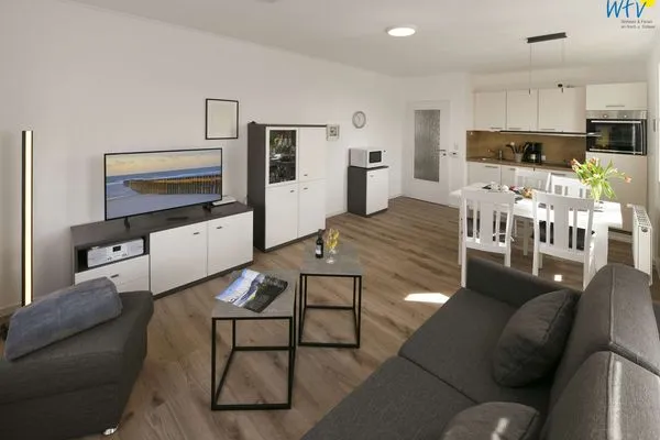 Wohnzimmer Meerhus Ferienwohnung 4