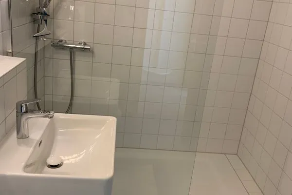 Badezimmer  Ferienwohnung Strandhüpfer - direkt am Meer