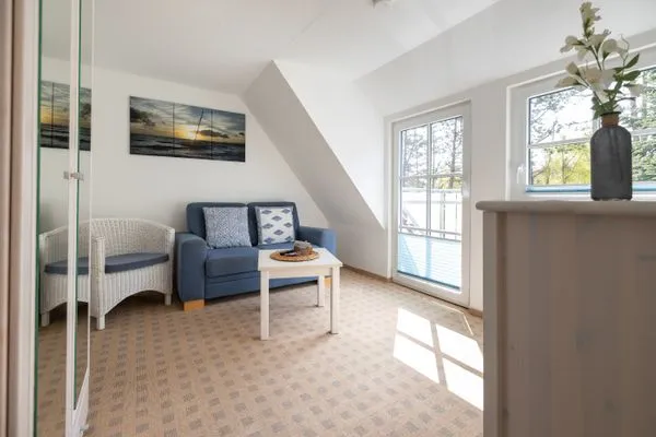 Wohnzimmer Haus Waltraud Ferienwohnung „Spelkasje"