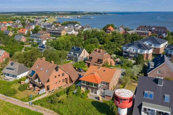 Vogelperspektive Haus Kap Hoorn Ferienwohnung Seeblick
