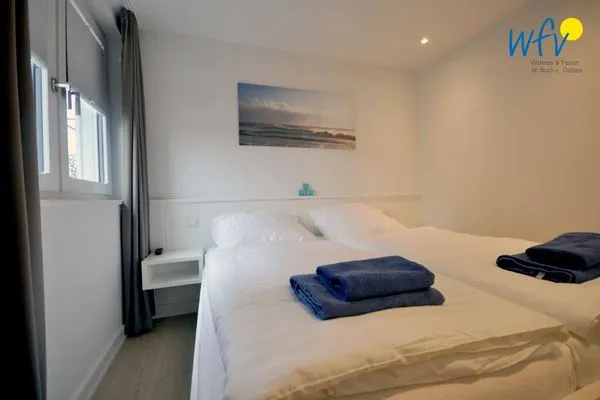 Schlafzimmer Achterhus Ferienwohnung Inseltraum