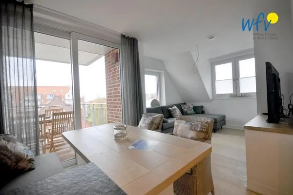 Wohnzimmer Achterhus Ferienwohnung Inseltraum