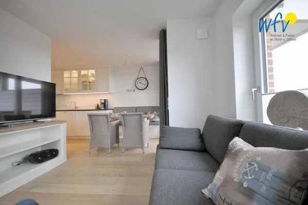 Wohnzimmer Achterhus Ferienwohnung Inseltraum