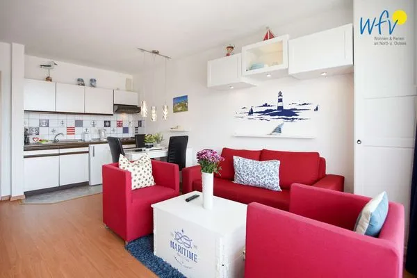 Wohnzimmer Holiday Residenz I Ferienwohnung Küstenkind