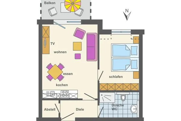 Grundriss  Villa Carpe Diem Wohnung 6
