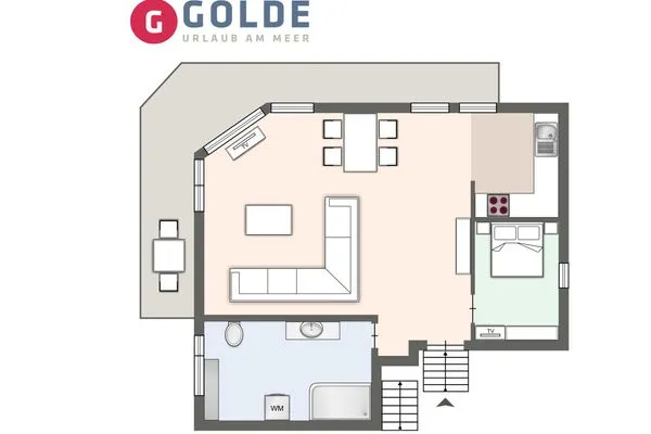 Ferienhaus Kirchenstraße Appartement Achtern Diek OG SPO Ording - 