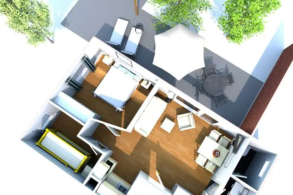 Haus Wexler FeWo 26a-2 EG Sahlenburg - Grundriss