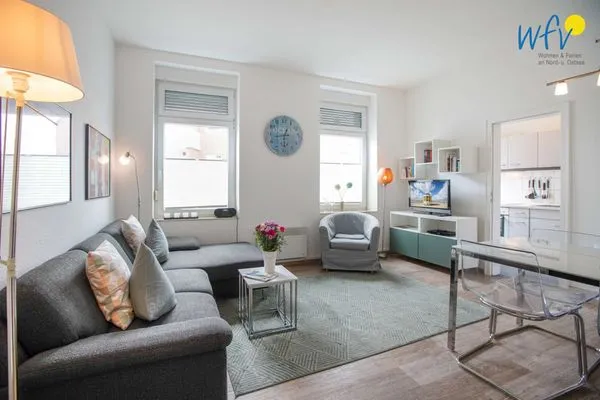 Wohnzimmer Haus am Nordbad Ferienwohnung Sandhaus am Nordbad