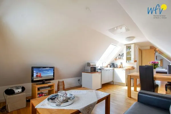 Wohnzimmer Villa Robinson Ferienwohnung Kajüte