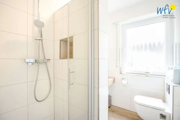 Badezimmer Haus Kiebitzdelle-Westdünen 1 Ferienwohnung Südstrand Düne 1