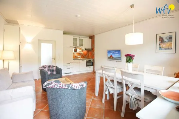 Wohnzimmer Haus Kiebitzdelle-Westdünen 1 Ferienwohnung Südstrand Düne 1