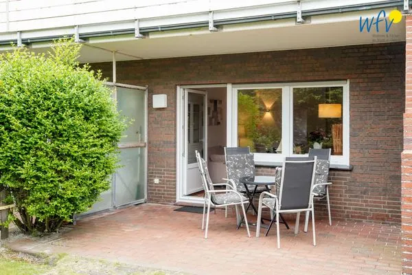 Terrasse Haus Kiebitzdelle-Westdünen 1 Ferienwohnung Südstrand Düne 1