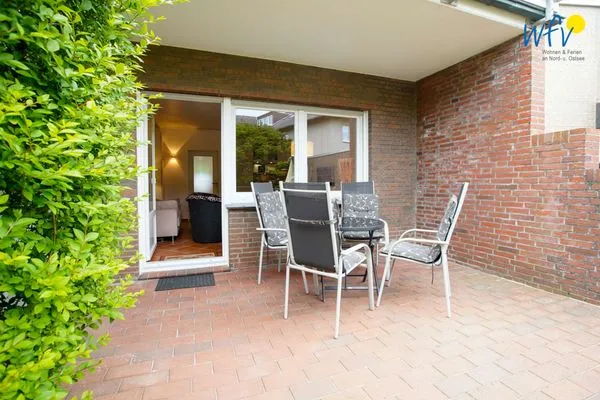 Terrasse Haus Kiebitzdelle-Westdünen 1 Ferienwohnung Südstrand Düne 1