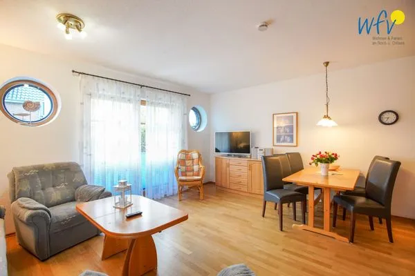 Wohnzimmer Traumschiff Borkum Ferienwohnung 1