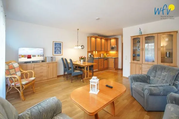 Wohnzimmer Traumschiff Borkum Ferienwohnung 1