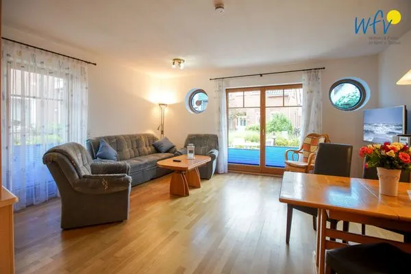 Wohnzimmer Traumschiff Borkum Ferienwohnung 1