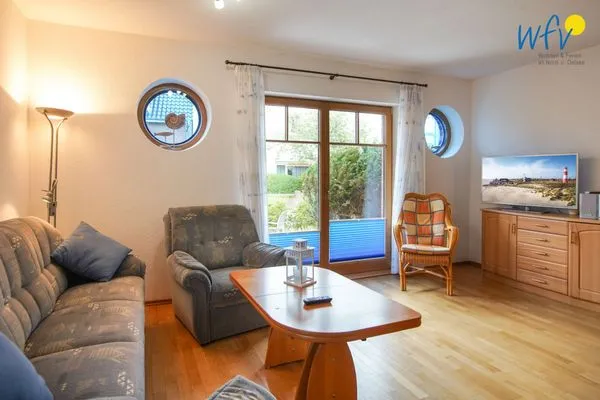 Wohnzimmer Traumschiff Borkum Ferienwohnung 1
