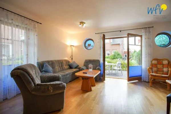 Wohnzimmer Traumschiff Borkum Ferienwohnung 1