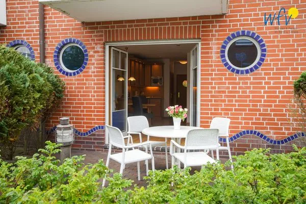 Terrasse Traumschiff Borkum Ferienwohnung 1