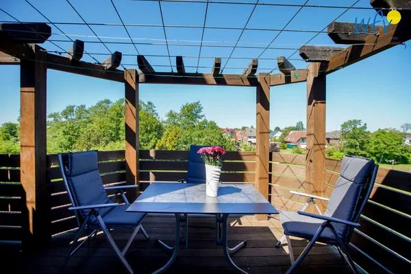 Balkon Ferienhaus Greune-Stee-Weg 103b Ferienwohnung Inselblick