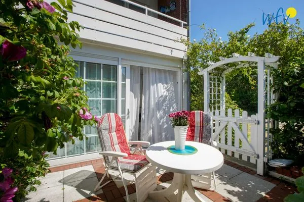 Terrasse Ferienhaus Greune-Stee Ferienwohnung Kreutzer