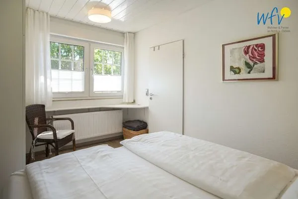 Schlafzimmer Ferienhaus Greune-Stee Ferienwohnung Kreutzer