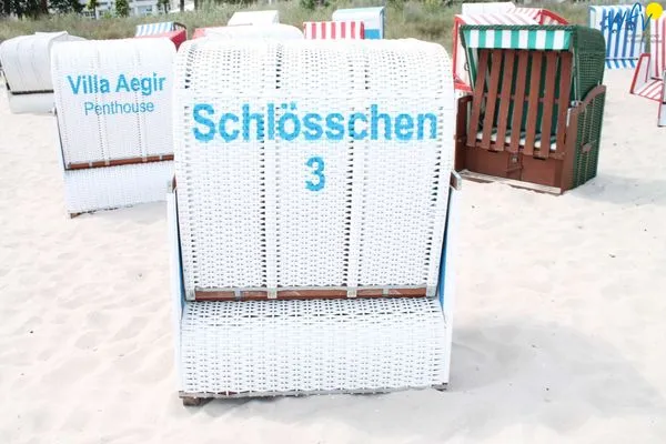 Eigener Strandkorb am Strand Haus Concordia Ferienwohnung 1