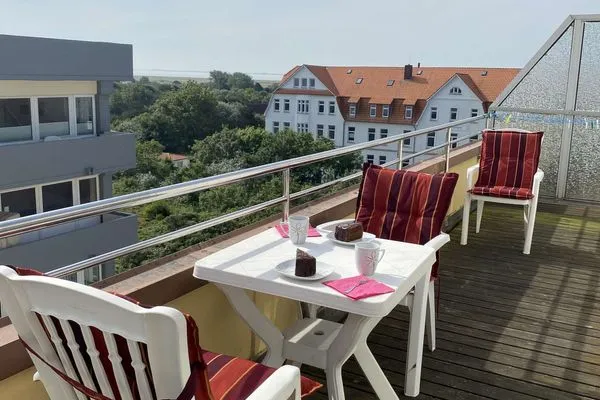 Balkon Dünenschlösschen Ferienwohnung 34