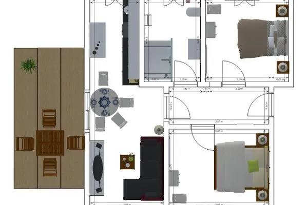 Duhner Strand FeWo 3 Duhnen - Grundriss