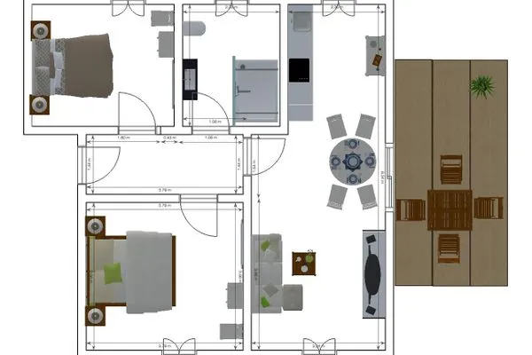 Duhner Strand FeWo 4 Duhnen - Grundriss