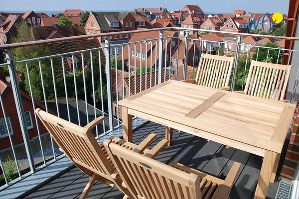 Balkon Achterhus Ferienwohnung Luv
