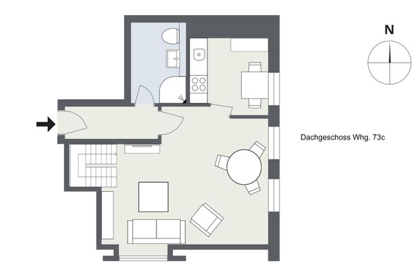 Hark Olufs Whg. 73C Amrum - Grundriss