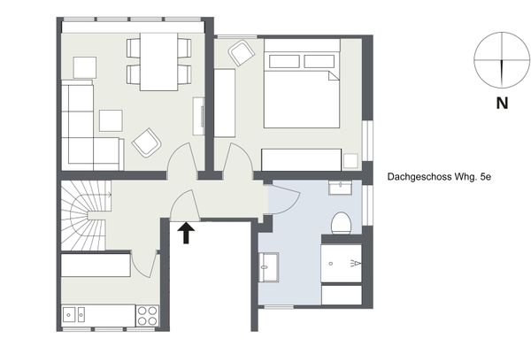 Witjhüs Whg. 5E Amrum - Grundriss