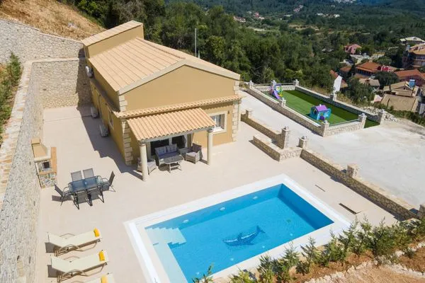 Bird's eye view  Villa Korfiatissa