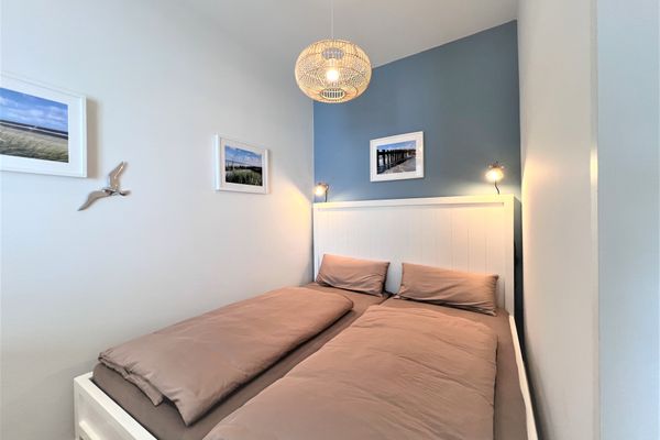 Haus Alexandra Ferienwohnung 8 Dat Büdche Wangerooge - Frisch bezogen und duftend. Da schläft man doch gerne.