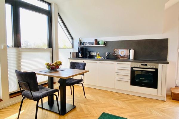 Dünenhaus Ferienwohnung - De Düün Fiev Wangerooge - Die Küche `en detail.