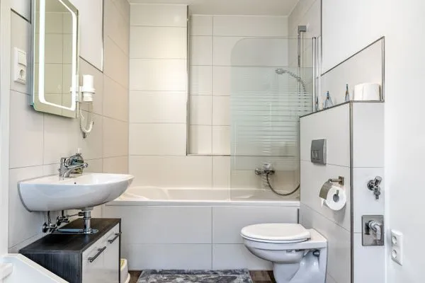 Badezimmer Ferienanlage Pfeiffer Haus Strandrose