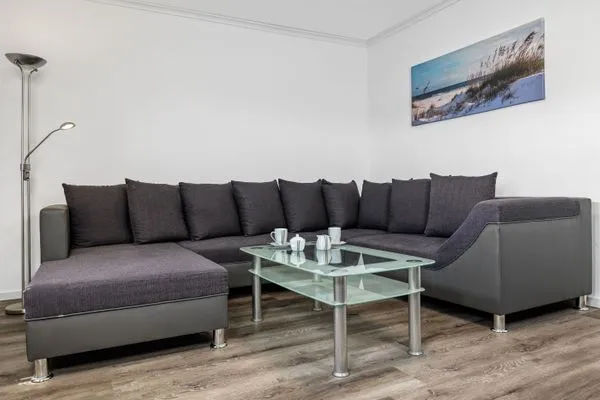 Wohnzimmer Ferienanlage Pfeiffer Haus Strandrose