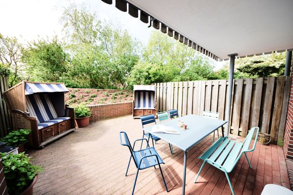  Haus Blümlein Wangerooge Wangerooge - Die Ansicht der Terasse.