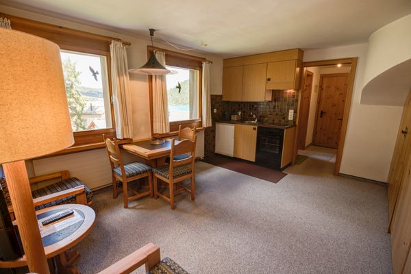 Chesa Munteratsch 1-Zimmerwohnung 511 Typ A Silvaplana - Living room