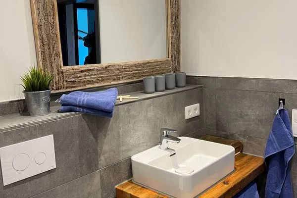 Badezimmer Residenz am Rosengarten Ferienwohnung große Atempause