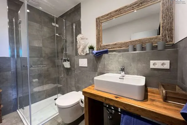 Badezimmer Residenz am Rosengarten Ferienwohnung große Atempause