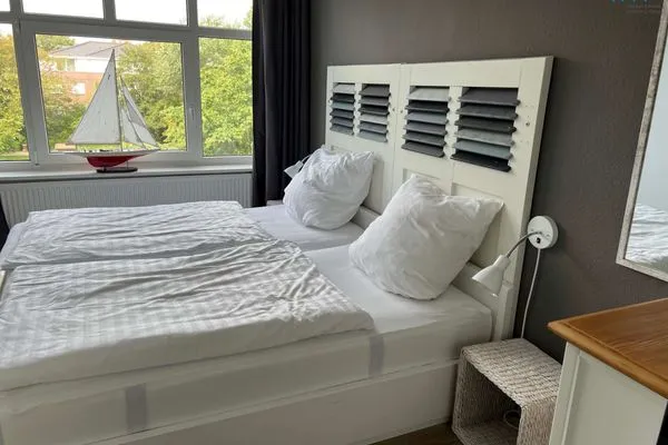 Schlafzimmer Residenz am Rosengarten Ferienwohnung große Atempause