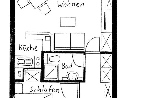 Grundriss Haus Oberlin Ferienwohnung 13