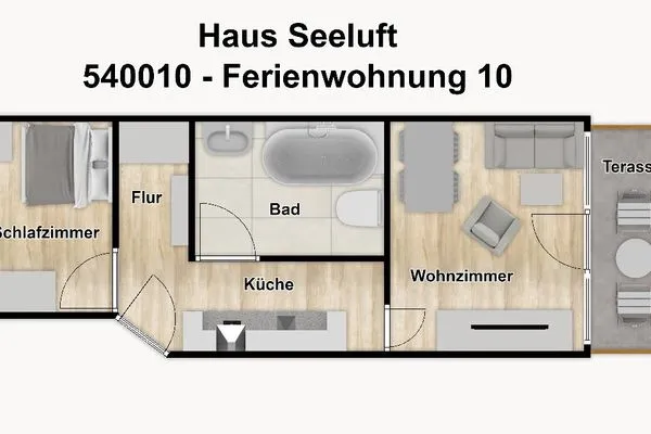 Grundriss Haus Seeluft Ferienwohnung 10
